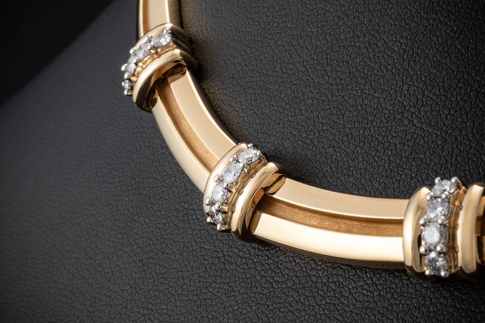 Tiffany & Co Collier Kette Diamanten Brillanten Gelbgold Platin in Wegberg