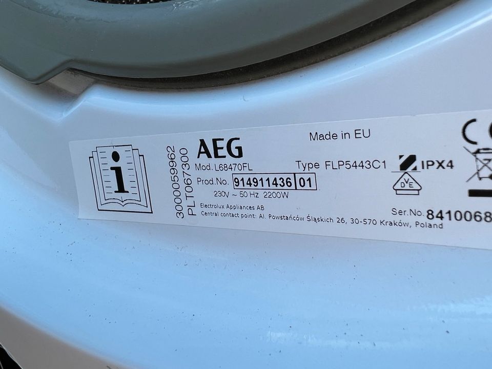 AEG LAVAMAT L68470FL Waschmaschine FL 171 kWh Jahr 1400 in Geesthacht