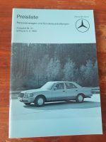 Mercedes Benz Preisliste Nr 31 gültig ab 04.08.1980 Baden-Württemberg - Emeringen Vorschau