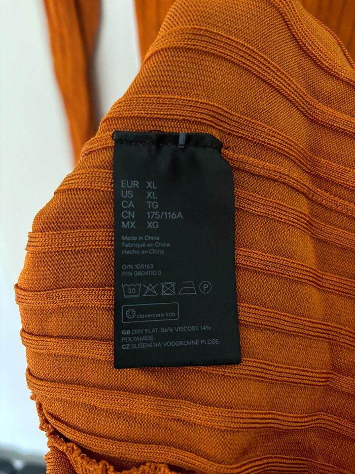 Bodyconkleid Kleid XL Orange HM ungetragen neu in Meerbusch
