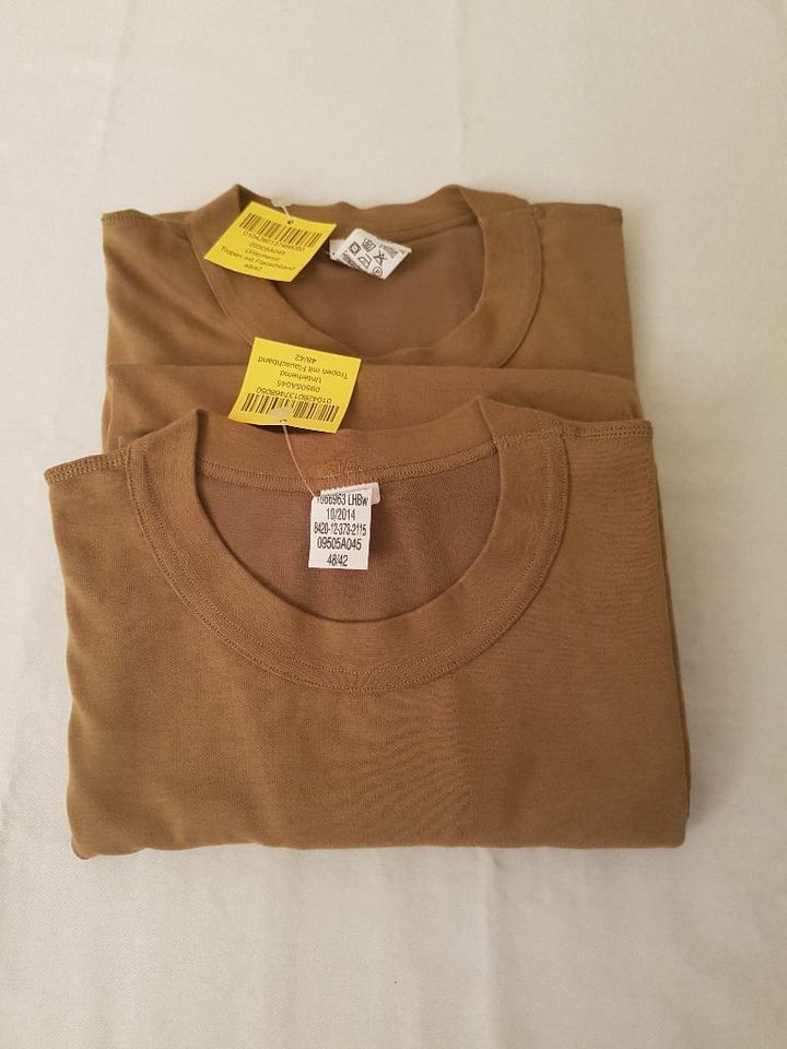 Bundeswehr - Tropen T-Shirt - 2 x Größe 48 ( M ) - Beige - NEU in Mittenwald