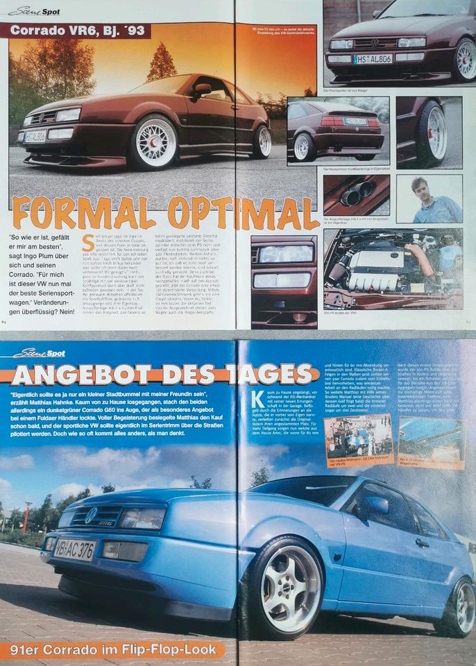 VW Corrado Tuning Berichte 2,0 16V G60 VR6 Rieger TDI Breit BBS in Hanau