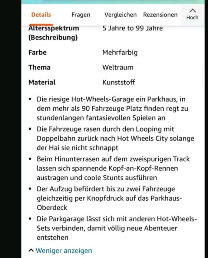 Hot Wheels Ultimate Hai Garage in Duisburg