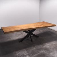 Baumstamm Esstisch 2.7m x 1m Nachhaltig Massivholztisch aus 1 Stück Holz Bohlentisch Baumkantentisch Baumstammkanten Wohnzimmertisch Holztisch Design Tisch Stahlbeine Edelstahl Tischbeine Nordrhein-Westfalen - Ochtrup Vorschau