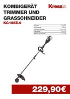 Kress Akku Rasentrimmer und Grasschneider KG155E.9 Niedersachsen - Halle (Holzminden) Vorschau