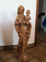 Geschnitzte Holzfigur Maria mit Kind, Marienstatue Baden-Württemberg - Wäschenbeuren Vorschau