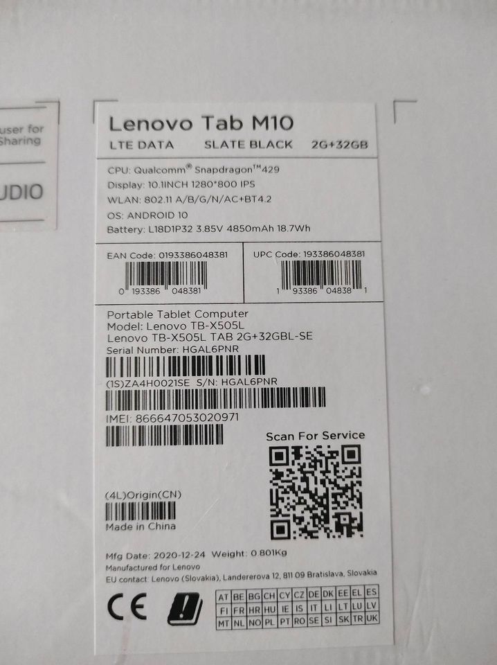 Lenovo tabM10 HD 10.1 In Folie Tab M10, NEU OVP!! In Folie in Eislingen (Fils)