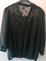 Schwarze transparante Bluse mit Spitze Duisburg - Walsum Vorschau