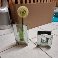 Kunstblume & Kerzenhalter aus Glas / Dekoration Spiegeloptik Nordrhein-Westfalen - Siegburg Vorschau