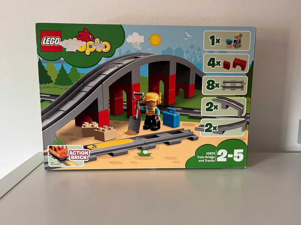 Lego Duplo 10872 Eisenbahnbrücke Eisenbahnschienen in Detmold