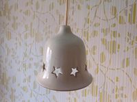 Deko Weihnachtsglocke Keramik, weiß glasiert, ausgestanzte Sterne Nordrhein-Westfalen - Herne Vorschau