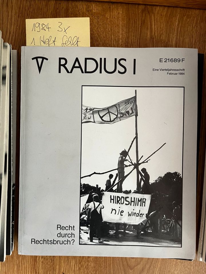 RADIUS Zeitschrift  Konvolut von 1960-1990 in Köln