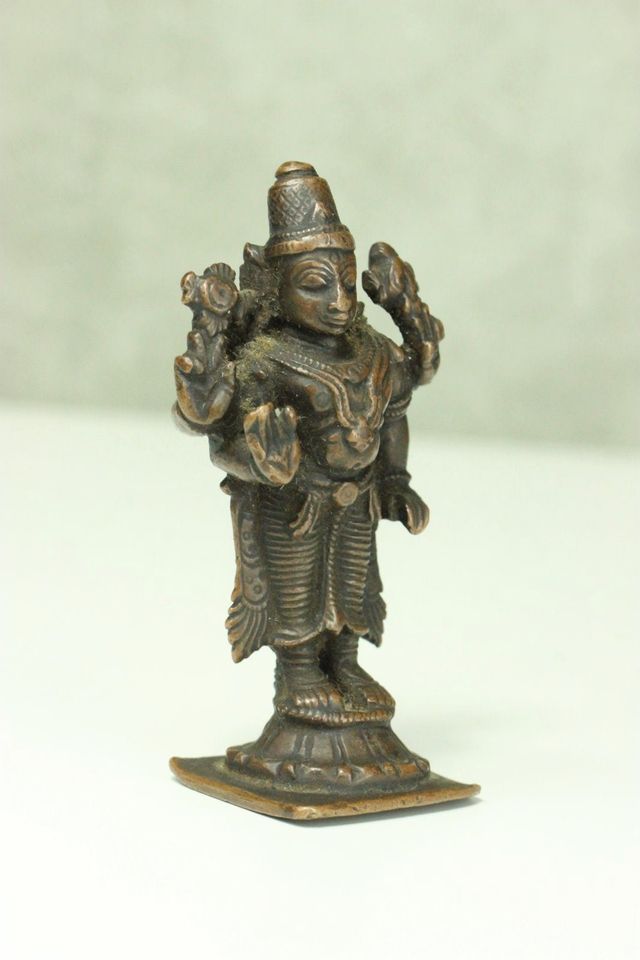 Antike indische Bronze-Figur, Vishnu, Krishna in Freiburg im Breisgau