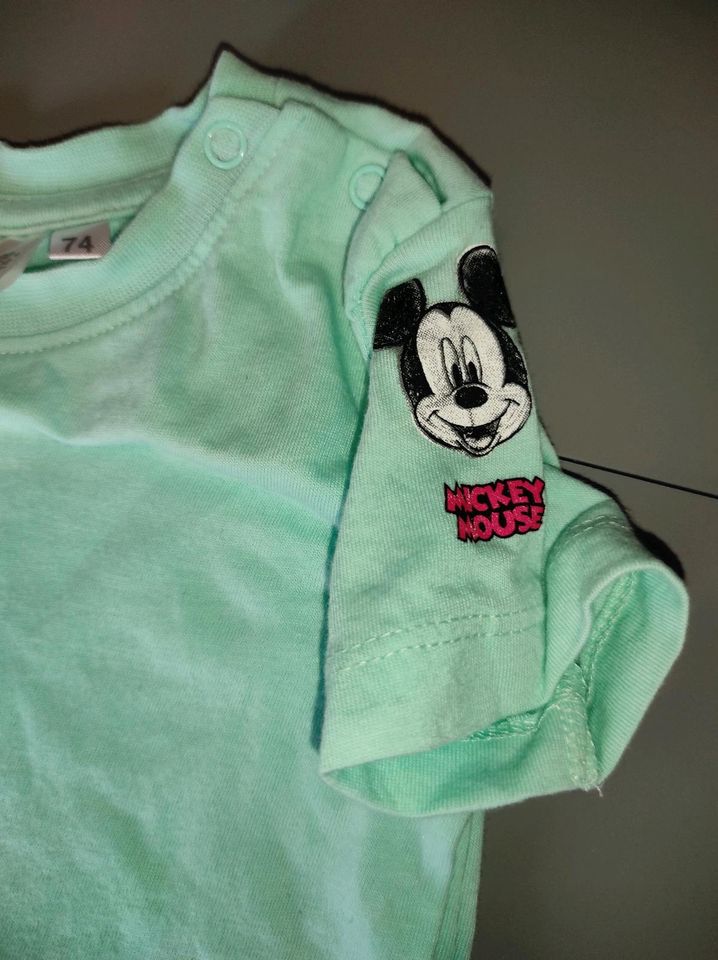 Mickey Mouse kurzes Sommerset *74* NEU Latzhose&Shirt in Hoppegarten
