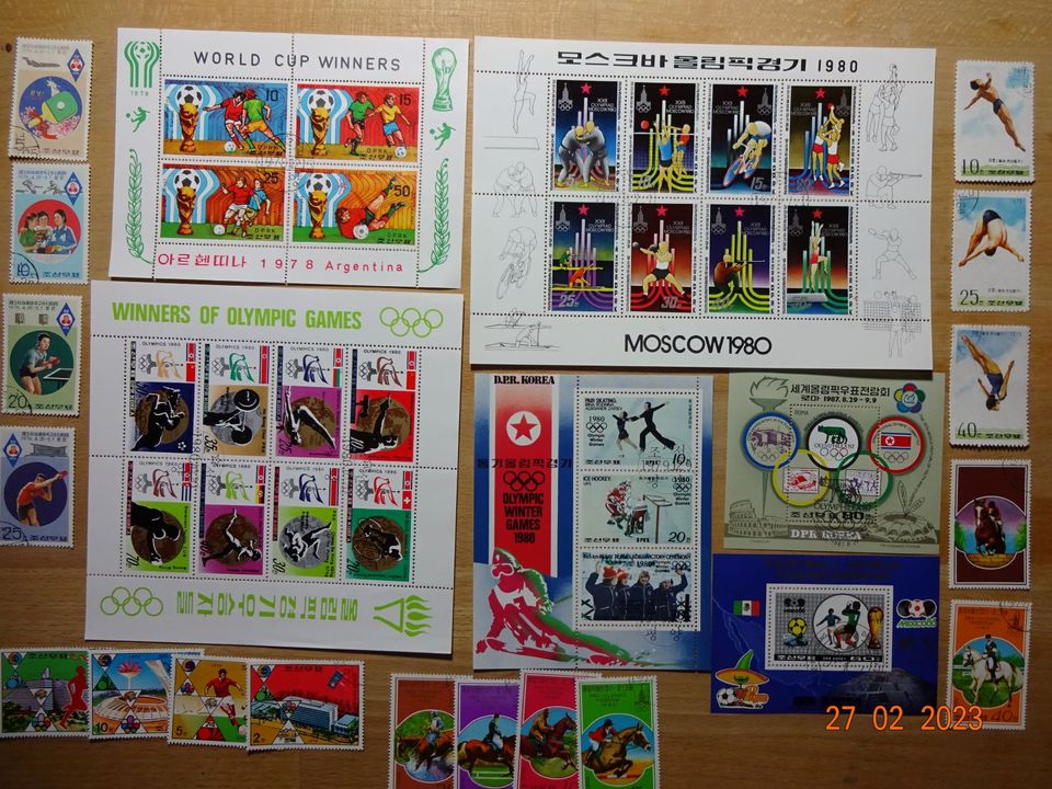 Korea, 25 wunderschöne Blöcke und 53 Briefmarken in Berlin