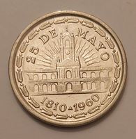 Argentina sehr schöne und gut erhaltene Münze UN Peso/1 Peso 1960 Nordrhein-Westfalen - Hamm Vorschau