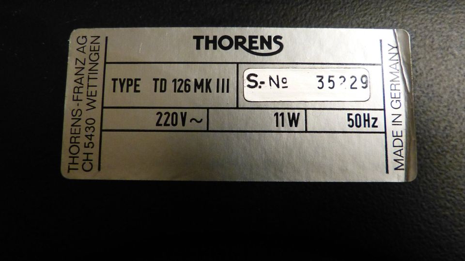 Thorens TD 126 Mk III mit SME-Tonarm 3009 /III und AKG-Tonabnehm. in Essen