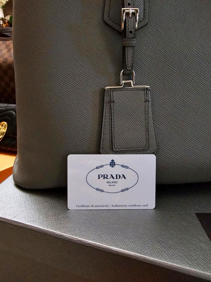 PRADA TASCHE NEU BN2748 DOPPEL XL IN SAFFIANO LEDER in Warendorf