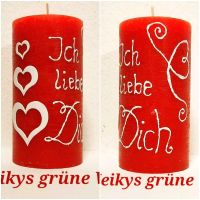 Ich liebe dich Liebekerze Geschenk Freundin Verlobung Hochzeit He Bayern - Reichertsheim Vorschau