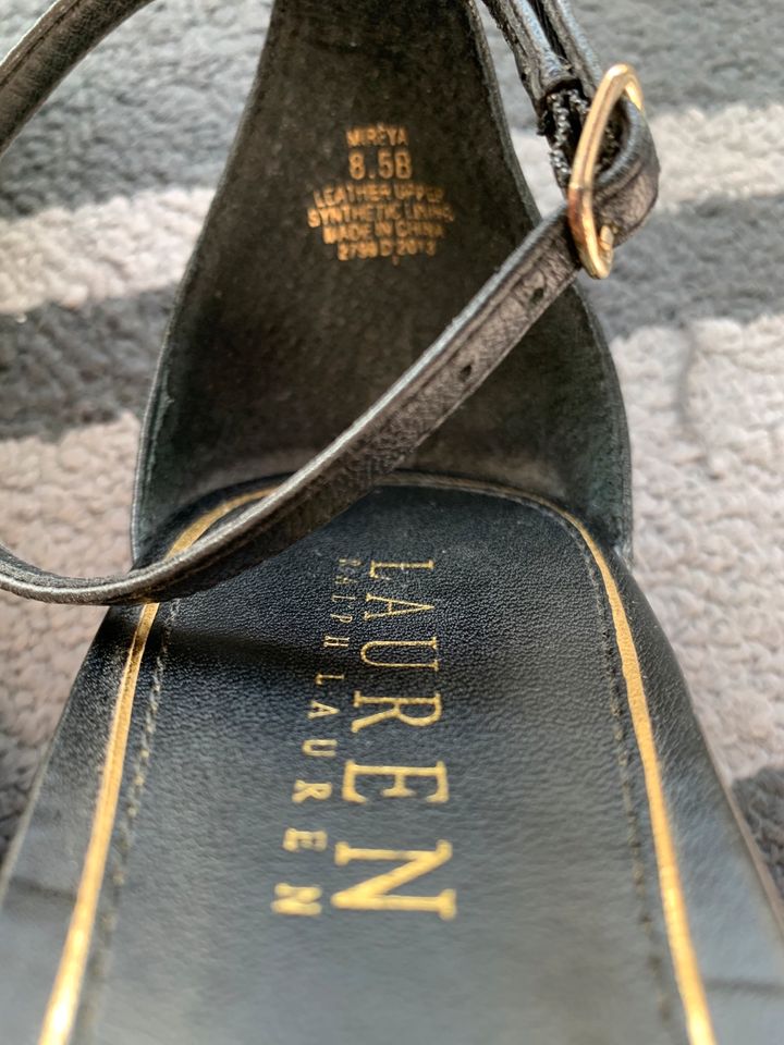 Ralph Lauren Sandalen, Pumps, schwarzes Leder, Größe 39,5 in Hamburg