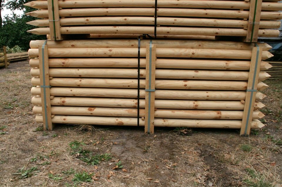 Baumpfähle - Zaunpfähle - Holzpfähle  - 9 x 250 cm - Rohware - in Wagenfeld