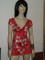 Bluse Longbluse Tunika Gr.S sexy Hemd Kleid Rot Schwarz Weiss NEU Brandenburg - Forst (Lausitz) Vorschau