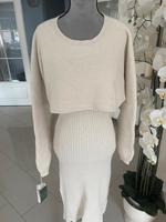 Zweiteiler Set Strickkleid House of Gev Beige Creme S M L XL Niedersachsen - Hammah Vorschau