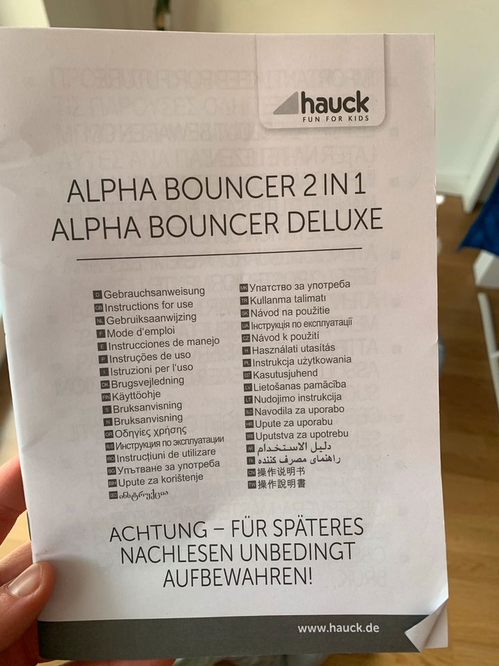 Hauck bouncer mit Neugeborenes Einsatz wie neu alpha Hochstuhl in Würzburg