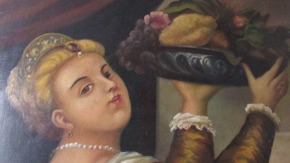 Gemälde - Dame mit Obstschale - 120 x 80 cm in Leipzig