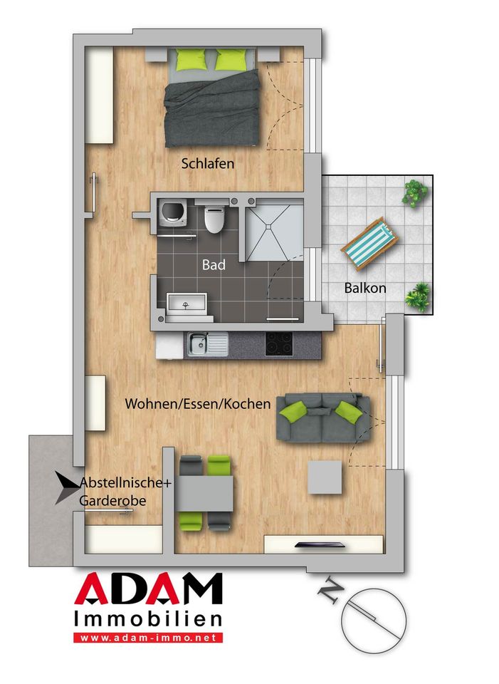 Tolle 2-Zimmer-Neubauwohnung in 77731 Willstätt zu vermieten in Willstätt