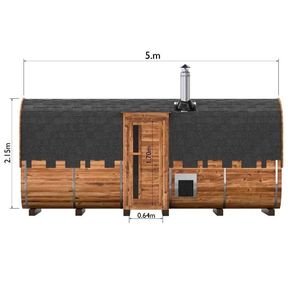 Fasssauna / Gartensauna / Banja / Quadro 5.0 m inkl. Holzofen in Castrop-Rauxel