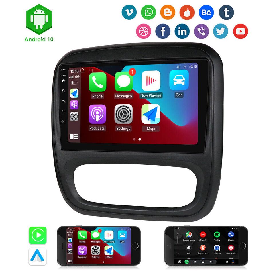 9 Zoll  Touchscreen Android 13 Autoradio GPS Navi für Renault TRAFIC, Opel VIVARO, Nissan NV300 BT GPS, CARPLAY RDS in Dortmund