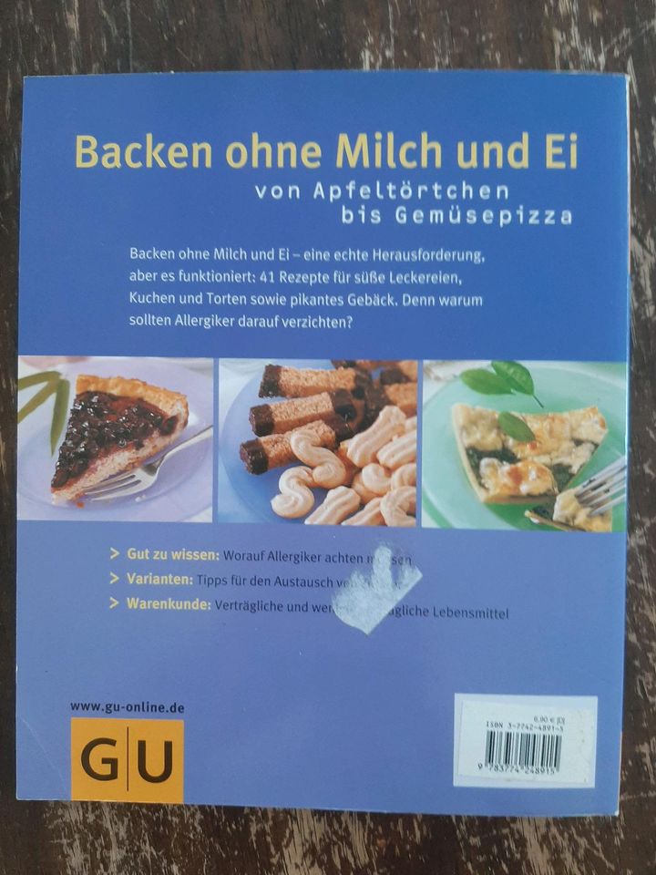 GU Kochbücher * Eiscreme * Obstkuchen * Backen ohne Milch und Ei in Ehringshausen