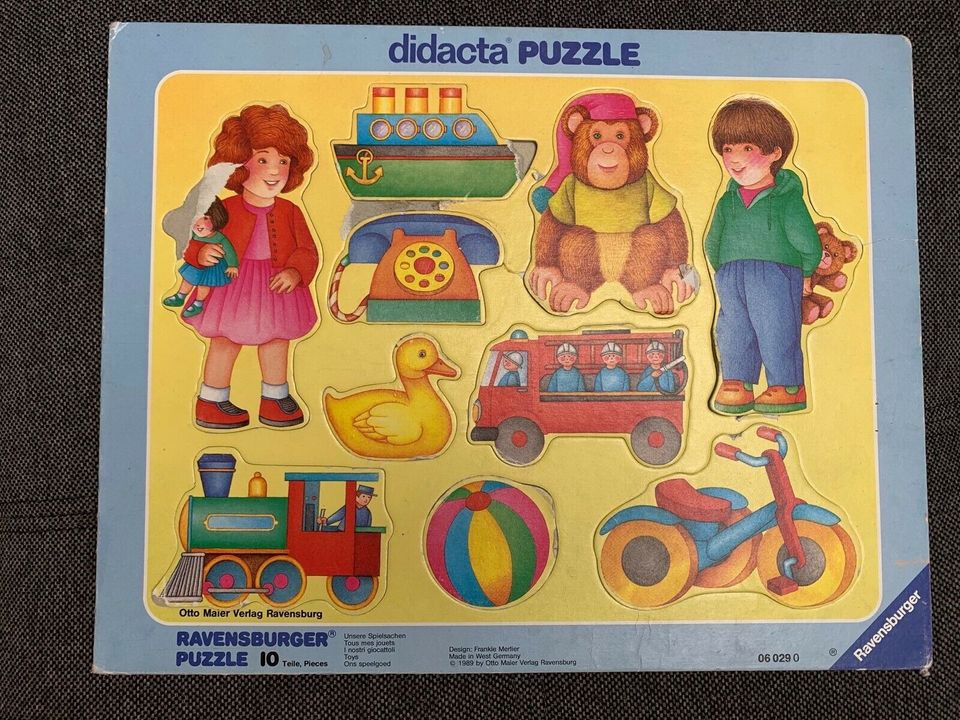10 Teile Kinder Ravensburger Puzzle Pappe didacta in Auetal