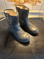 warme gefütterte  Winterstiefel mit Glitzer in Blau Gr 35 Sachsen-Anhalt - Merseburg Vorschau