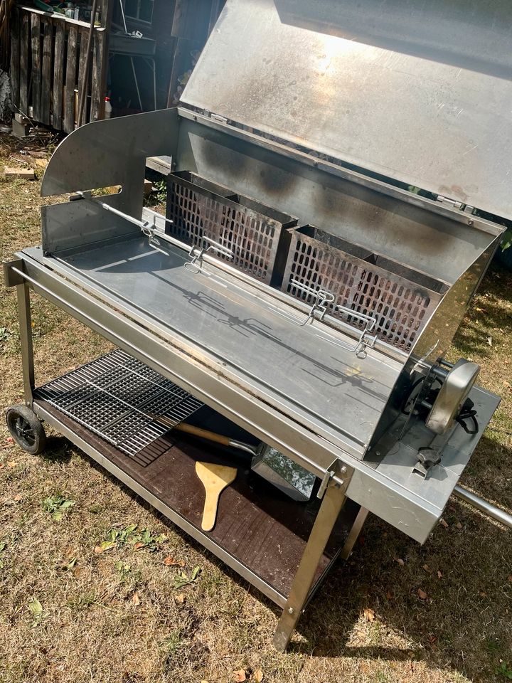 Designer Edelstahl Spanferkelgrill / Grill für Spanferkel m Motor in Brackenheim