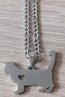 Edelstahl Kette 50cm mit Edelstahl Katzen Anhänger Nordrhein-Westfalen - Mönchengladbach Vorschau