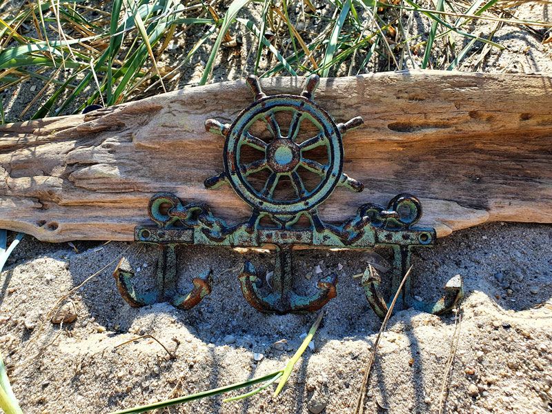 6er Wandhaken Anker Gusseisen maritime Garderobe Schlüsselleiste in Oldenburg