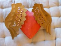 Deko-Herz mit Flügeln aus leichtem Blech gold-rot-farben Rheinland-Pfalz - Böhl-Iggelheim Vorschau