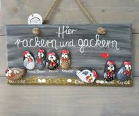 ❤ Übergrosses XXL Schild, 40x20 cm, Hühner, Handarb., FP € 34,00* Nordrhein-Westfalen - Dinslaken Vorschau