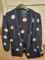 Strickjacke Oui blau weiße Punkte Größe 40 L Bayern - Untermeitingen Vorschau