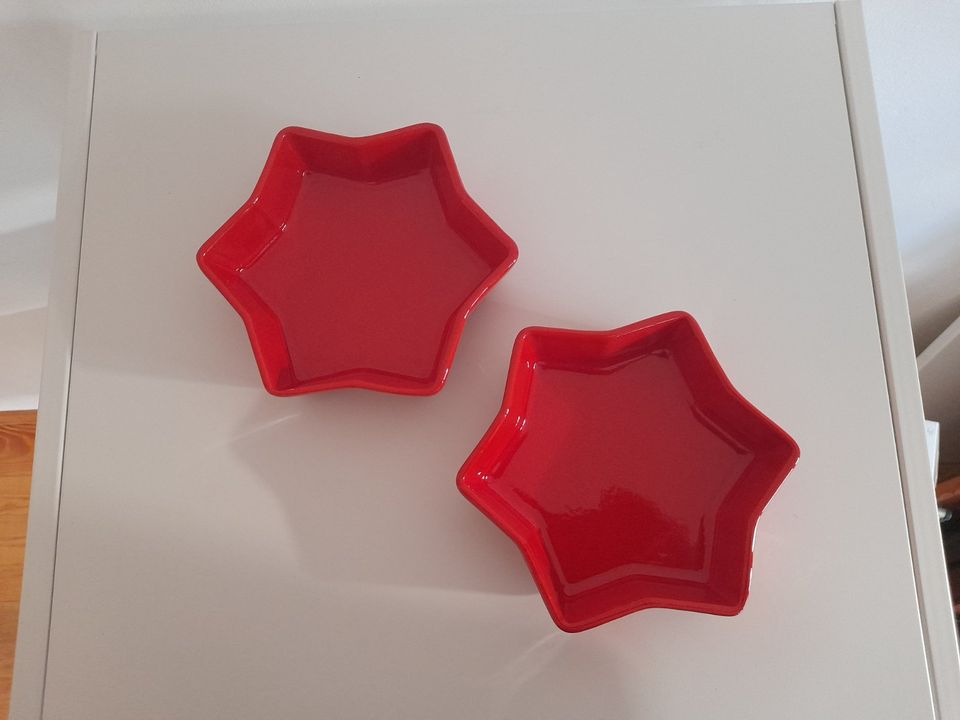 2 Stern Schalen Rot Keramik danish design vintage in Hamburg