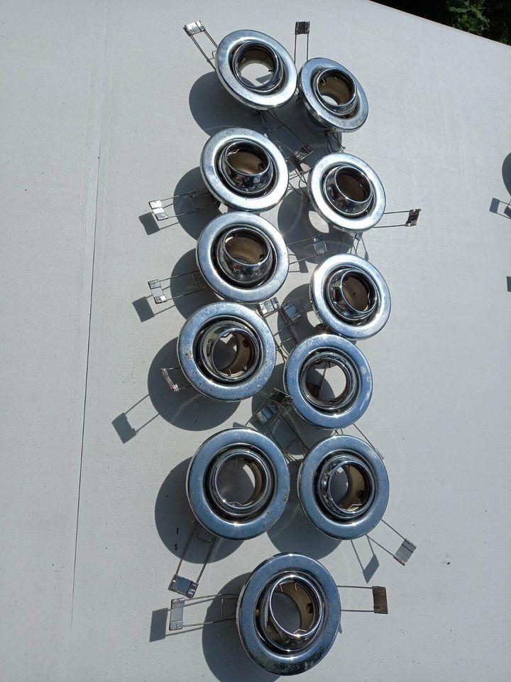 11 Einbaustrahler schwenkbar für 35mm LED oder Halogen - chrom in Kamen