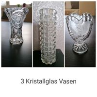 3 Kristallglas Vasen Herzform Annahütte Becher schmal mattiert Hessen - Kassel Vorschau