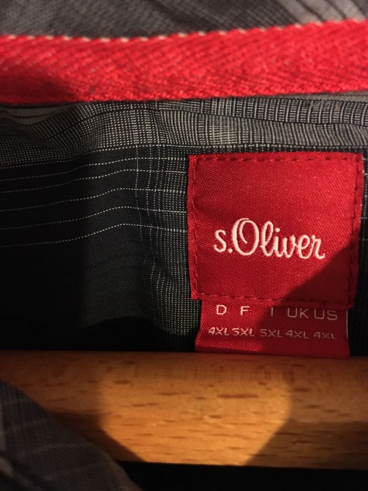 S. Oliver 4xl Hemd Langarm kariert schwarz grau Xxxxl in Blomberg