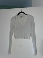 Langarm Shirt in weiß mit Kragen Saarland - Schmelz Vorschau