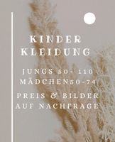 Kinderklamotten Größe 50-98 Jungs Mädchen Pakete Thüringen - Langenwetzendorf Vorschau