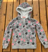 Sweatjacke Mädchen 128 Eulen pink/ grau Brandenburg - Dollenchen Vorschau