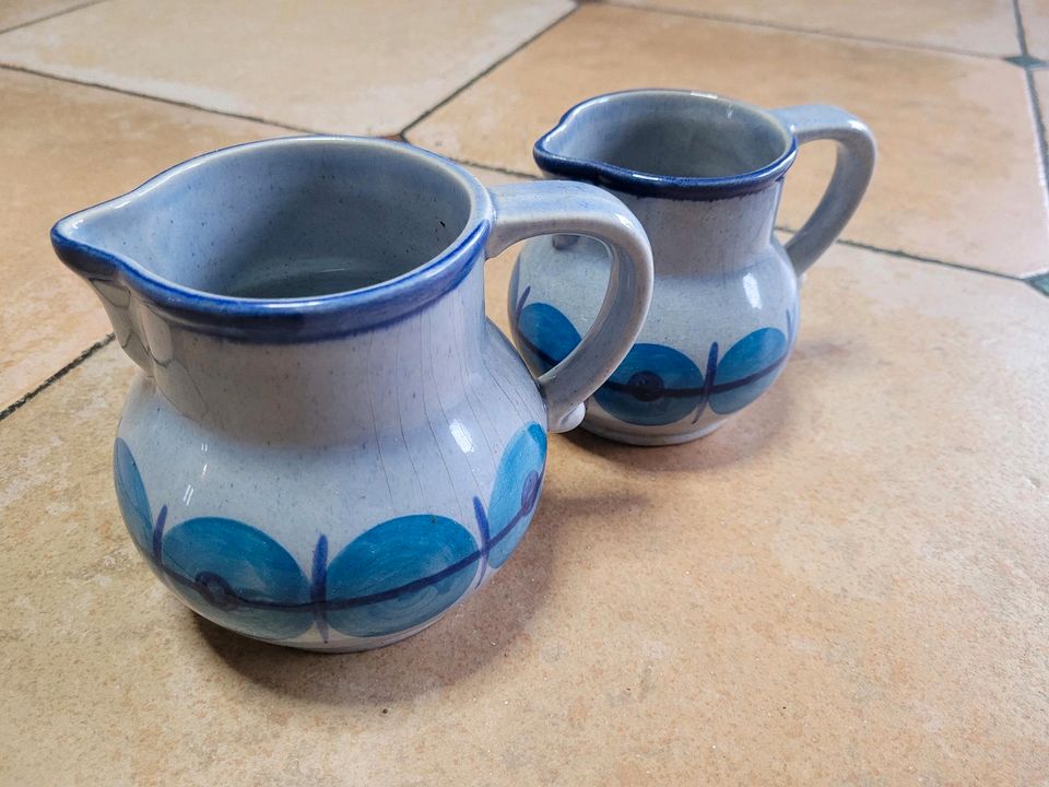 2 retro Tonkrug Tonkrüge Vase blau vintage in Geesthacht