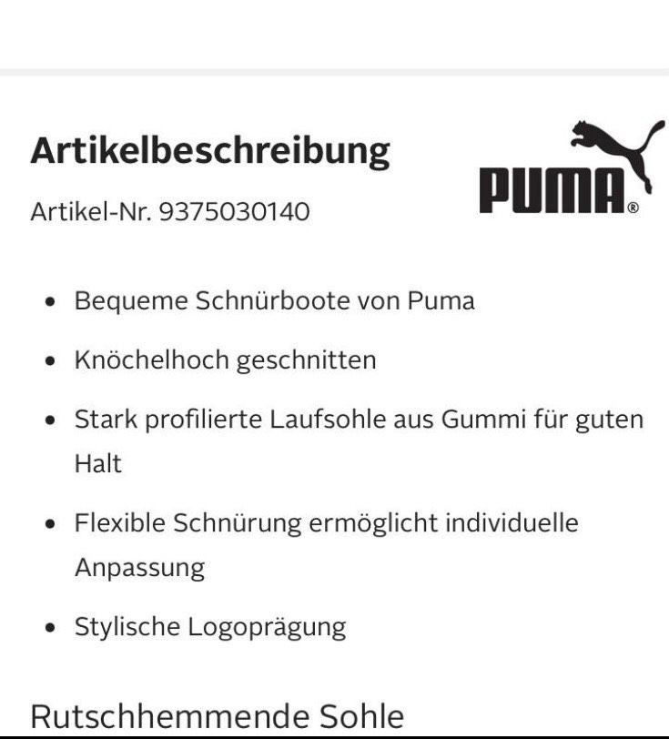 Puma Herren Boots  neuwertig in Hamburg